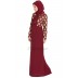 Sleeveless long Dress with a short fancy Jacket- Maroon Sleeveless long Dress with a short fancy Jacket- Maroon
